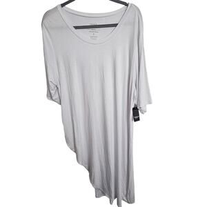 Torrid Top Tunic Top Asymmetrical Top Scoop Neck Top Women 3X White Super Soft